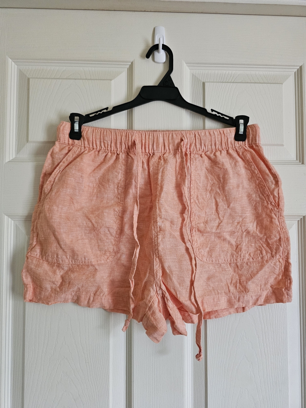 C.C Peach Linen-Blend Athletic Shorts with Drawstring